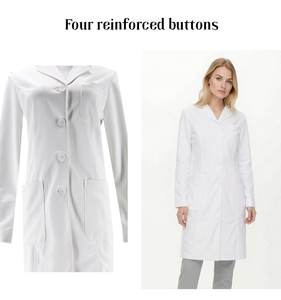 Batas de Doctora Personalizadas OEM ODM para Mujer, Tejido Liso de Hilado Fino, Batas de Doctora para Mujer - Product Image 3
