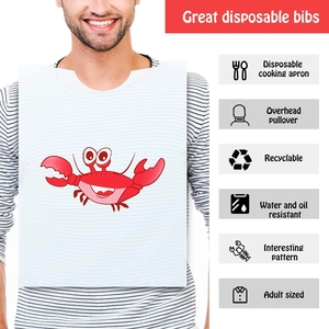Babero <span class=keywords><strong>de</strong></span> plástico desechable con diseño <span class=keywords><strong>de</strong></span> langosta personalizado del fabricante para <span class=keywords><strong>restaurante</strong></span> <span class=keywords><strong>de</strong></span> marisco Baberos desechables para adultos para <span class=keywords><strong>restaurante</strong></span> - Product Image 2