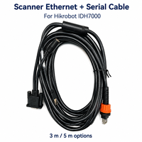 Kabel Data Scanner untuk Hikrobot IDH3000 IDH7000 USB Ethernet Serial 3m 5m Hitam Oranye Konektor