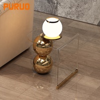 Console de luxe PURUO pour couloir, en métal argenté et doré, avec miroir en verre et acier inoxydable