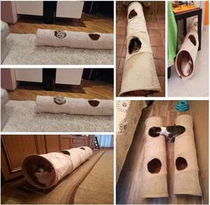 Zyzpet Inklapbare Pet Crinkle <span class=keywords><strong>Tunnel</strong></span> Puppy Kitty <span class=keywords><strong>Tunnel</strong></span> Met Bal Huisdier Spelen Tube <span class=keywords><strong>Tunnel</strong></span> Speelgoed Voor Konijnen Kittens - Product Image 6