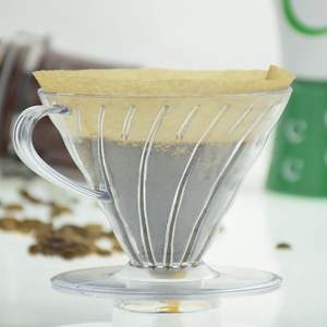 Filtre à café en plastique Entonnoir de filtre pour cafetière 1-4 tasses Verser sur la cafetière Filtre entonnoir <span class=keywords><strong>goutteur</strong></span> pour le café à la maison - Product Image 5