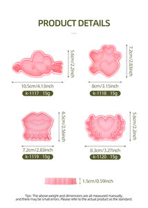 Serie del Día de San Valentín Love Kiss Cupid's Arrow Galleta Molde Herramienta para hornear y repostería para hornear dulces y <span class=keywords><strong>pan</strong></span> - Product Image 6
