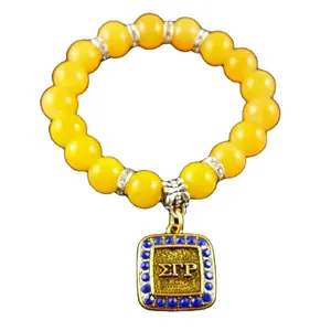 Devine nine Sorority Bead Sigma Gamma Rho stretch Bracelet Jewelry