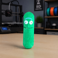 Figurine d'action personnalisée en forme de concombre vert amusant, imprimée en 3D, modèle miniature, ornement de bureau, jouet de haute précision, récompenses d'entreprise