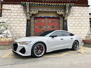 Lèvre avant de pare-chocs de voiture de vente chaude de matériel ABS pour Audi A7/A7L 2019-2023 mise à niveau vers la S7-<span class=keywords><strong>ABT</strong></span> 2019-2023 <span class=keywords><strong>noir</strong></span> brillant - Product Image 4