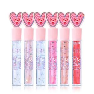 USHAS Liquid Lip Gloss Red Glitter Shiny Layered Lipstick con espejo Efecto de agua Love Mirror Water Mouth Lip Glaze - Product Image 2