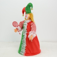 Poupée Clown de Noël Électrique Animée, Jouet Musical en Plastique à Piles, Décoration Intérieure Classique de Noël