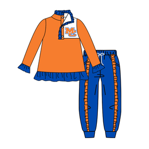 Ensemble <span class=keywords><strong>jogging</strong></span> polo à volants pour filles et femmes XY0811, haut à manches longues avec ourlet à volants, pantalon de <span class=keywords><strong>jogging</strong></span> à volants sur le côté - Product Image 3