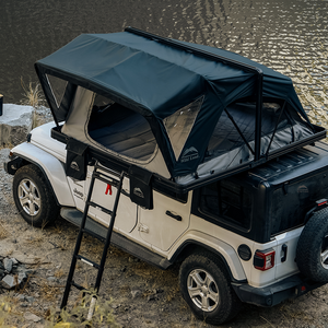 Tienda de Campaña de Techo Rígida de Aluminio 4x4 Todoterreno para 2 Personas, Plegable, Impermeable, de Tela Oxford para las Cuatro Estaciones, Lista para Acampar al Aire Libre - Product Image 4