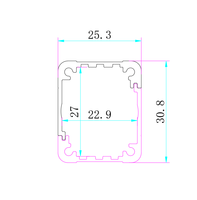 Boîtier miniature en aluminium anodisé noir 30*25mm, extrudé, pour module de capteur PCB 6063, longueur personnalisée