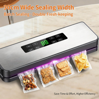 Machine de mise sous vide commerciale en acier inoxydable pour la conservation des aliments, machine de scellage et d'emballage avec modes sec et humide