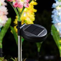 Luces Solares para Jardín con Forma de Jacinto, Panel Solar, IP65 Impermeable, Alta Luminosidad, Luces Decorativas para Jardín y Paisaje