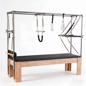 Cama de Pilates Simple de Roble Ecológico con Estructura Estable <span class=keywords><strong>para</strong></span> <span class=keywords><strong>Principiantes</strong></span> y Profesionales - Product Image 2