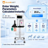 OliveVet Appareil d'anesthésie vétérinaire mobile portable 10,1'' à écran tactile avec ventilateur, pour distributeurs et marques privées