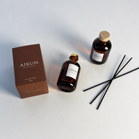 Diffuseur de parfum en bâtonnets aux huiles essentielles végétales naturelles, sans alcool, écologique et sûr, coffret cadeau de la marque AIKUN