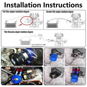 AN10 M20 x1.5 nhôm <span class=keywords><strong>3</strong></span>/<span class=keywords><strong>4</strong></span> ''-16unf phổ Bộ lọc dầu mát bánh sandwich tấm <span class=keywords><strong>Adapter</strong></span> dầu bánh sandwich - Product Image 5