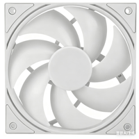 Ventilateur de boîtier d'ordinateur silencieux et équilibré Speedy 12 cm avec roulement fluide, 4 broches PWM, dissipateur thermique en plastique blanc mat