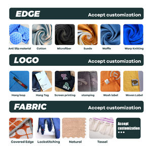 Serviettes éponge épaisses Jacquard personnalisées 100% coton tissé serviettes Jacquard tissées en fil teint avec logo pour serviettes de sport <span class=keywords><strong>serviette</strong></span> de gymnastique - Product Image 5