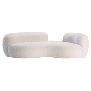 Divano Modulare Curvo in Velluto di Agnello <span class=keywords><strong>per</strong></span> Soggiorno, Negozio di <span class=keywords><strong>Abbigliamento</strong></span>, Reception o Pizzeria, Colore Crema - Product Image 6