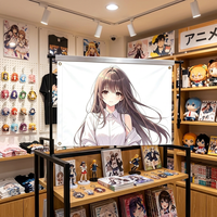 Drapeau personnalisé de 3x5 pieds avec personnage d'anime, bannière publicitaire rectangulaire en polyester non tissé, impression numérique pour affichage extérieur