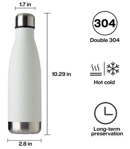 Gourde isotherme à double paroi avec logo personnalisé, thermos sport en acier inoxydable, bouteille d'eau pour cola - Product Image 3