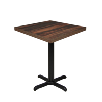 Meubles de restaurant personnalisables Table moderne en métal base carrée rectangulaire stratifié mélaminé Dessus de table en bois