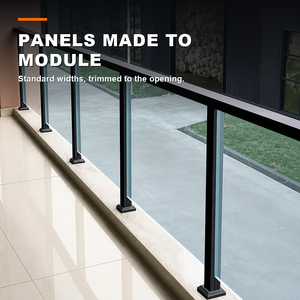 Panel de Valla de Vidrio y Aluminio para Exteriores, Resistente al Viento, para Privacidad, para Piscinas, Jardines y Proyectos Comerciales - Product Image 6