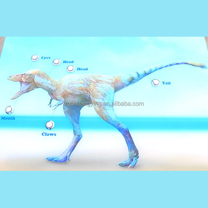 Dinosaure animatronique Tyrannosaurus Rex grandeur nature à commande par bouton pour parc à dinosaures jurassique, modèle robotique à plumes - Product Image 6