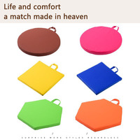 Couleur unie 38*38cm PU cuir extérieur parc coussin coussin étanche carré rond hexagonal corde levage conception mémoire coton tapis