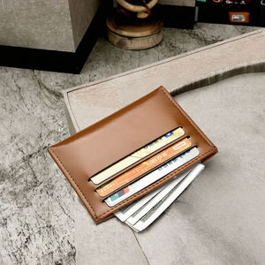 Portefeuille en cuir minimaliste de style vintage personnalisé pour hommes, simple, noir, fermeture ouverte, courte longueur, doublure en PU - Porte-cartes de crédit et de SIM - Product Image 3