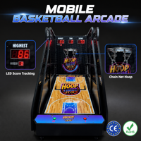 Machine de jeu d'arcade de basketball pliable portable populaire aux États-Unis pour le divertissement mobile et les entreprises