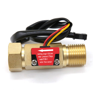 Débitmètre à turbine YF-B3-1 avec capteur de détection de débit d'eau en cuivre à filetage externe à 4 points, effet Hall, pièces de chauffe-eau - Product Image 2