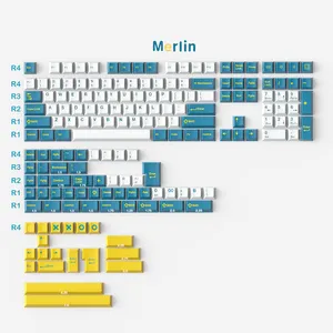 Spanish French German Japanese Korean Russian Anime Keycaps, Cherry Profile  Keycap ISO Layout for Mechanical Keyboard