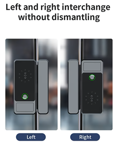 Serratura Biometrica Tuya Senza Foratura con Impronta Digitale e Scheda Chiave per Porte Scorrevoli in Vetro da Ufficio - Controllo Accessi - Product Image 6