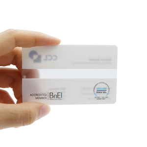 Custom Luxury Frosted Transparent <b>Plastic</b> Pvc Nfc Business Card <b>Printing</b> Service with logo - Product Image 2