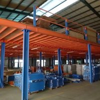 Plateforme de Stockage Modulaire Industrielle Multi-niveaux en Métal Robuste HongYun avec Revêtement Poudré pour Entrepôt et Mezzanine