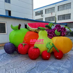 Inflatable Strawberry Cartoon Character Bespoke Inflatable Fruit Cartoon Character For Music Event Decoration