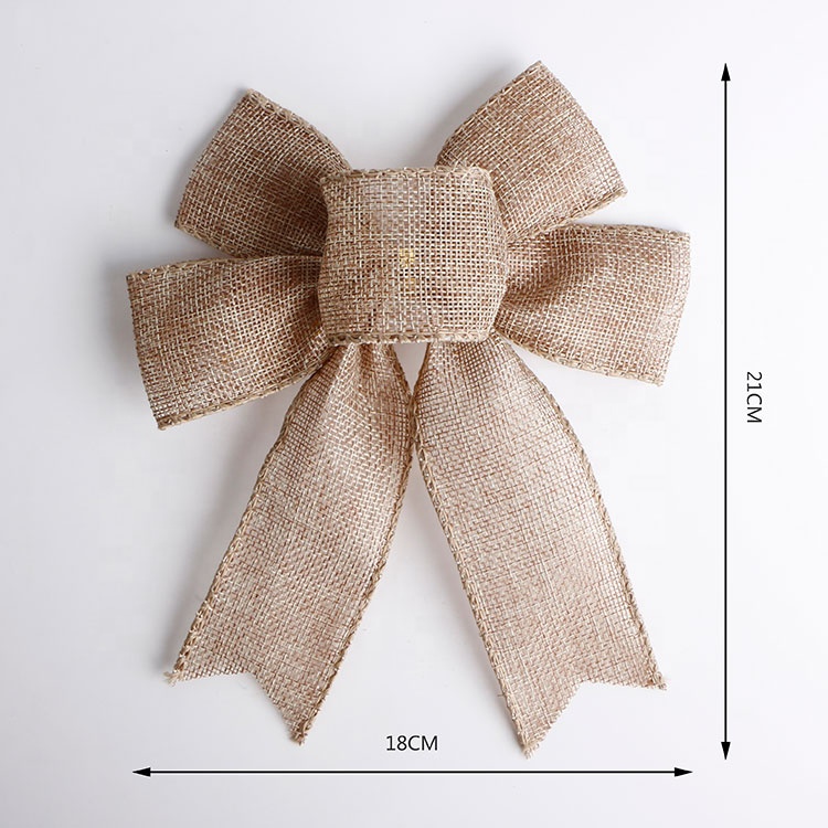 Nhà Máy MSD Bán Nóng Handmade Vải Bố Ribbon Pre Made Quà Tặng Cung OEM Giáng Sinh Ribbon Và Bow Bán Buôn