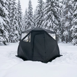 Tente de sauna extérieure isolée OEM avec poêle, grande fenêtre, fabricant de tente de sauna portable - Product Image 3