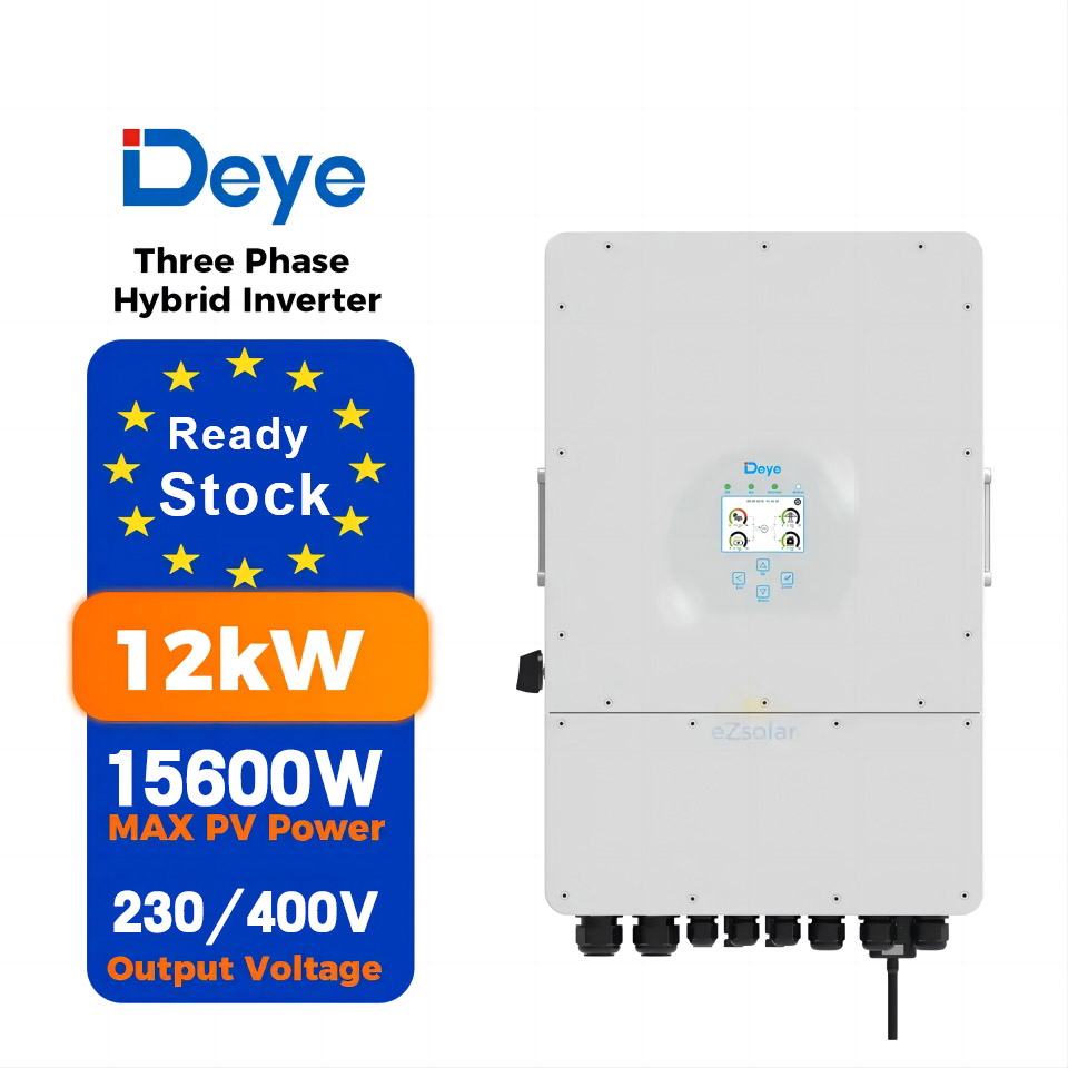 Deye Inversor Híbrido 10kw 12kw UE Trifásico 2 MPPT Bateria de Baixa Tensão SUN-10K-SG04LP3-EU SUN-12K-SG04LP3-EU