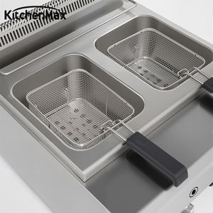 Freidora de Gas de Doble Canasta de Alto Rendimiento, Freidora Comercial de Mostrador de 2x8L con Recuperación Rápida de Aceite para Servicio de Comida Rápida - Product Image 4