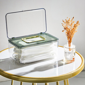 Transparent Rectangular Storage Box For Masks And Tissues <b>Desktop</b> <b>Standing</b> Type Modern Minimalist Design - Product Image 4