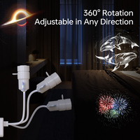 Satellitendesign 360 °   Drehbarer Galaxie-Sternprojektor USB Plug & Play LED Ambiente-Nachtlicht für Auto-Decke Schlafzimmer-Dekoration