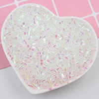 Super qualité 500g pailles souples Tube perles en vrac paillettes irisées pour Slime Kit accessoires nouveauté cadeaux BinSu perles