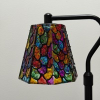 Lampe chauffe-cire sans flamme en vitrail, diffuseur d'aromathérapie avec minuterie réglable, variateur d'intensité, chauffe-bougie à huiles essentielles