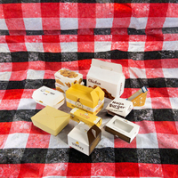 Boîte à emporter pliable en papier kraft de qualité alimentaire, emballage alimentaire jetable étanche pour restaurant