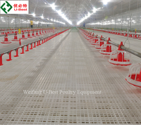 Mangeoire automatique en plastique PP de type plancher pour poulets de chair, équipement d'élevage avec garantie d'un an pour usage agricole