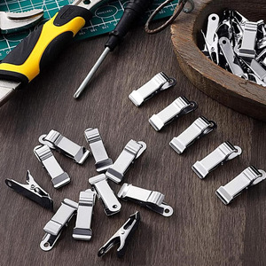Precio de fábrica: Clips metálicos plateados tipo cocodrilo, mini clips de resorte, pinzas de cocodrilo plateadas. - Product Image 2