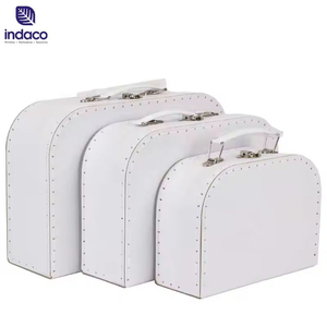 Nouvelle valise en carton personnalisée 2026, couleur unie simple, avec poignée, boîte cadeau, vente en gros - Product Image 5